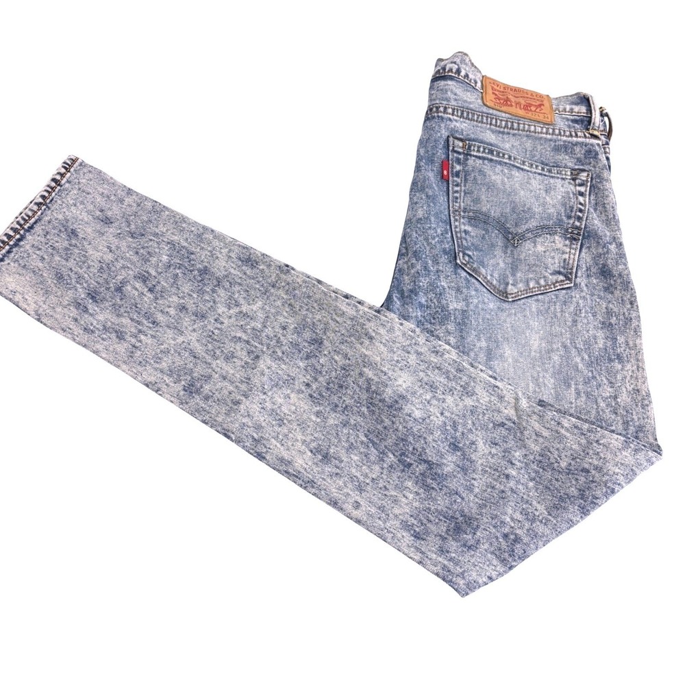 Levis 510 Skinny Light Blue Jeans Mens Size M 32x31 Stone Wash Stretch Y2K Slim